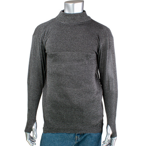Kut Gard PreventWear ATA Blended Cut Resistant Pullover w/Mesh Back & Thumb Holes/Dark Gray/X-Large #P145SP-2.5CM-TH-XL