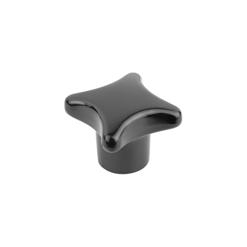 Kipp Palm Grip, Similar to DIN6335, D=M6X15, D1=32 mm, H=20 mm, Style L w/External Thread, Thermoset, Stainless Steel, (Qty:10), K1017.53206X15