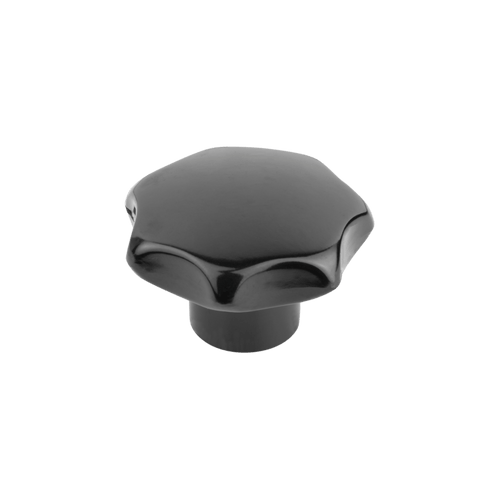 Kipp Star Grip, Similar to DIN6336, w/Tapped Bush, D=M10, D1=50 mm, H=32 mm, Style L w/External Thread, Thermoset, Stainless Steel, (Qty:10), K1016.25010