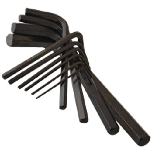7/64 6" T Handle Hex Key Sets Alloy 8650 (USA) (10/Pkg.)