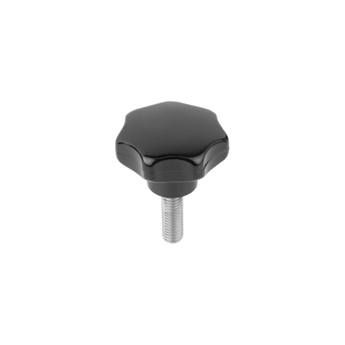 Kipp Star Grip, w/Protruding Bushing, M12X25, D=63, H=37 mm, Style L, Thermoset, Steel, (Qty:10), K0153.412X25