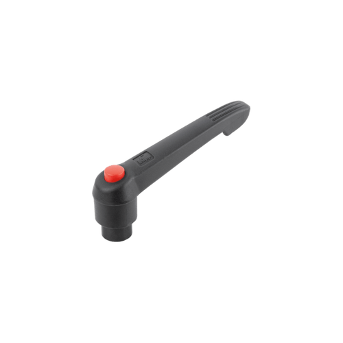 Kipp Clamping Levers, w/Push Button, Size 4, M12, Internal Thread, Plastic, Steel, (Qty:1), K0269.73412
