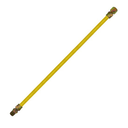 Gas Connectors - Yellow Coated - (1/2" OD  x 3/8" ID) - 1/2" Male x 1/2" Female x 48" 200311 (25/Pkg.)