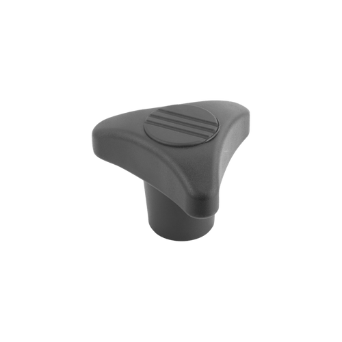 Kipp Triangular Grip, w/Internal Thread, D=M8, D1=80 mm, H=53.5 mm, Form K, Thermoplastic, Black (Qty:10), K1020.18008