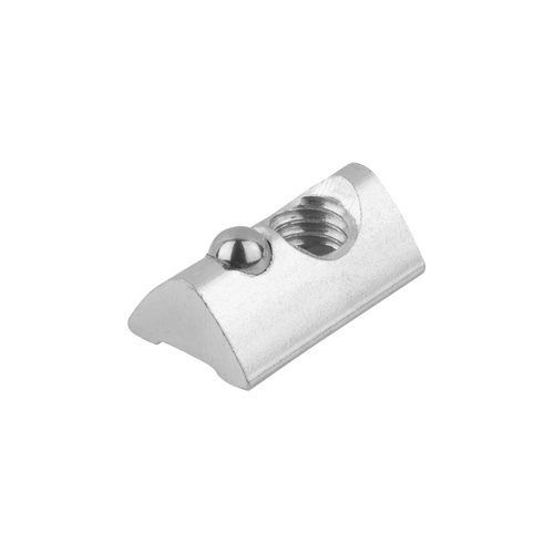 Kipp Slot Nuts, Twist-In, Type I, Form A, D=M5, H=6.3 mm, L=17 mm, Steel, (Qty:10), K1023.0605