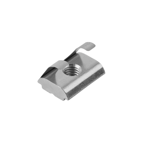 Kipp Slot Nuts, Twist-In, w/Spring, Type B, D=M5, B=14 mm, L=19 mm, Steel, (Qty:10), K1027.1005