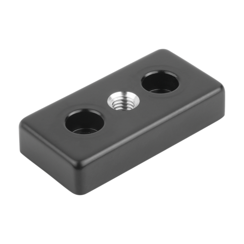 Kipp Foot Plates, Type B, D=M16, 90X45X16 mm, Die-Cast Zinc, Black Powder-Coat, (Qty:1), K1057.1045902161