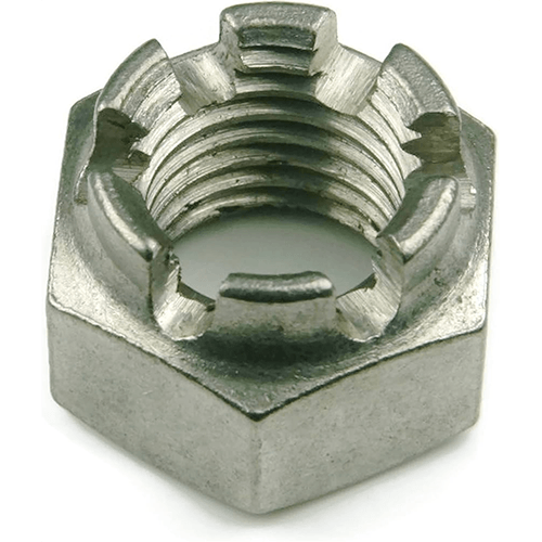 1"-8 Castle Nuts, 18-8 Stainless Steel (5/Pkg.) 1"-8 Castle Nuts, 18-8 Stainless Steel (5/Pkg.)