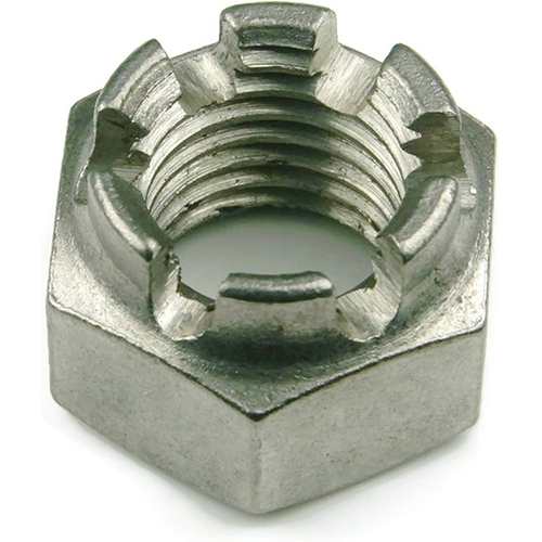 1/4"-28 NF Castle Nuts, 18-8 Stainless Steel (25/Pkg.)