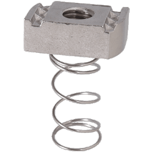 5/8"-11 x 1-5/8" Channel Nuts w/ Spring, 316 Stainless Steel (10/Pkg.) 5/8"-11 x 1-5/8" Channel Nuts w/ Spring, 316 Stainless Steel (10/Pkg.)