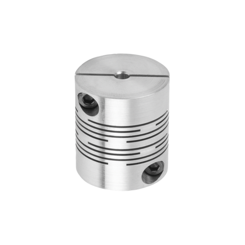 Kipp Beam Coupling w/Detatchable Clamp Hubs, Size 30, L=40 mm,D1=8 mm,D2=8 mm, Aluminum, (Qty;1), K2039.0300400808