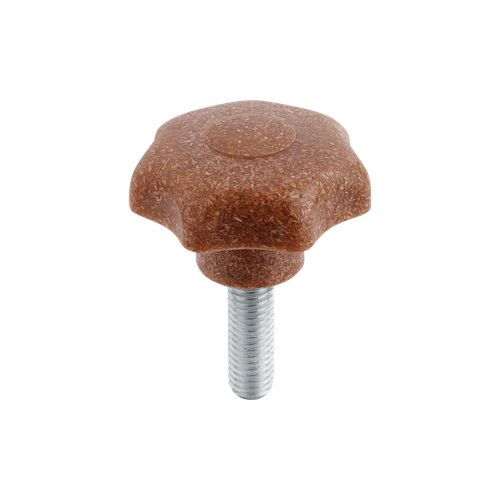 Kipp Star Grip, w/External Thread, Simular to DIN 6336, Style L, M8X25, D1=40 mm, Biopolymer (Qty. 10), K0155.104081143X25