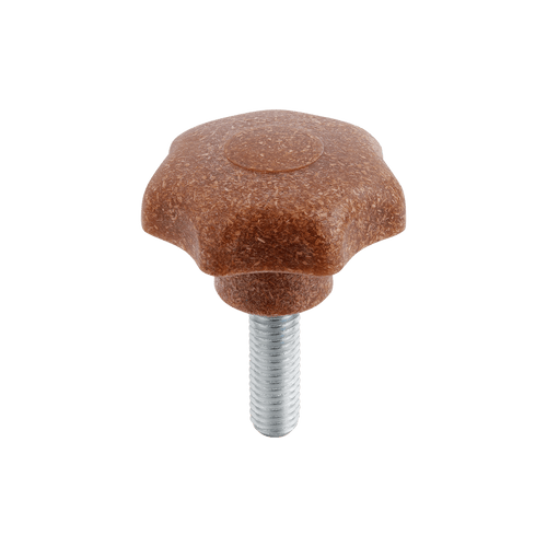 Kipp Star Grip, w/External Thread, Simular to DIN 6336, Style L, M10X25, D1=50 mm, Biopolymer (Qty. 10), K0155.104101143X25 Kipp Star Grip, w/External Thread, Simular to DIN 6336, Style L, M10X25, D1=50 mm, Biopolymer (Qty. 10), K0155.104101143X25