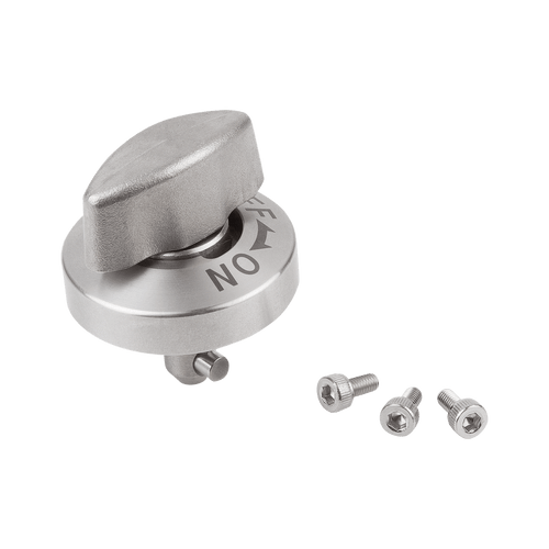 Kipp Quarter Turn Clamp Lock, w/Rotary Knob, D=8 mm, L=17 mm, Stainless Steel, Silver, (Qty. 1), K1061.8171
