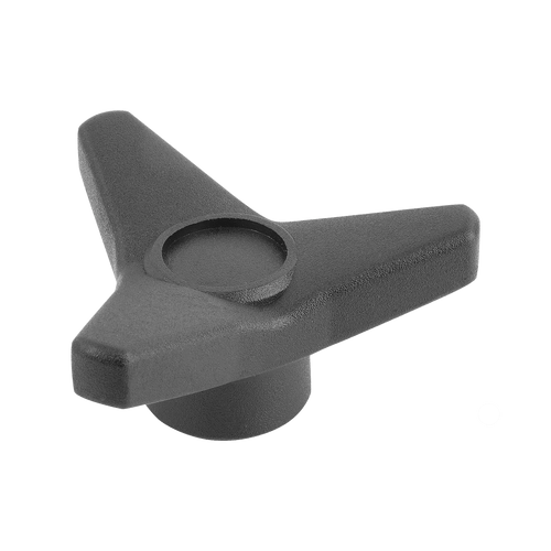 Kipp Triangular Star Grip, D=M6, Style K, Thermoplastic, Black, (Qty. 10), K1083.24506 Kipp Triangular Star Grip, D=M6, Style K, Thermoplastic, Black, (Qty. 10), K1083.24506
