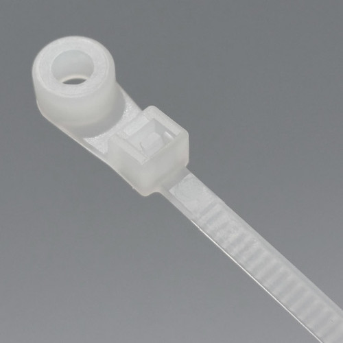4" #5 Natural Mounting Hole Cable Ties 18 lb. (100/Bag, 100 Bags) #CTM4-18C9 4" #5 Natural Mounting Hole Cable Ties 18 lb. (100/Bag, 100 Bags) #CTM4-18C9