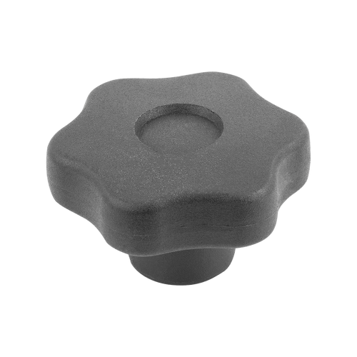 Kipp Star Grip, w/Tapped Bush, Style K, D=M12, D1=50 mm, H=29 mm, Thermoplastic, Brass, (Qty. 10), K1090.25012