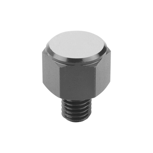 Kipp Positioning Foot, w/External Thread, Flat Face, Style A, G=M8, H=8 mm, Steel, Black Oxidise, (Qty:1), K0298.1081