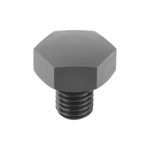 Kipp Positioning Foot, w/External Thread, Convex Face, Style B, G=M6, H=8 mm, Steel, Black Oxidized, (Qty:1), K0298.208