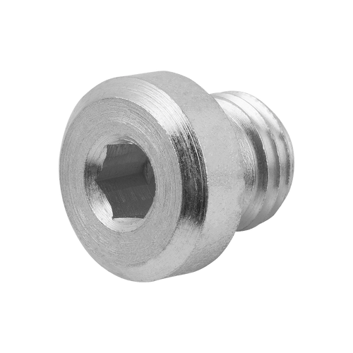 Kipp Screw Plug, w/o Vent, Hex Socket, D=28mm, L=18 mm, D=M22X1.5, Steel, Zinc-Plated, (Qty:10), K1102.282215