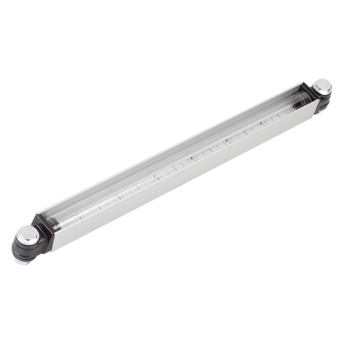 Kipp Oil Level Gauge, w/o Thermometer, Long Version, M12, L=525X30X30, Aluminum, Polycarbonite, (Qty:1), K1100.1500 Kipp Oil Level Gauge, w/o Thermometer, Long Version, M12, L=525X30X30, Aluminum, Polycarbonite, (Qty:1), K1100.1500