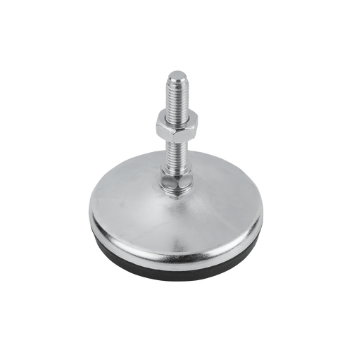 Kipp Leveling Foot, Style A, M20X100, D=120 mm, L=100 mm, Stainless Steel, (Qty. 1), K0739.1212020X100