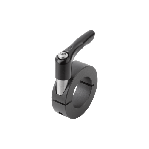 Kipp Shaft Collars w/Adjustable Handle, Style A, D1=16 mm, One Piece, Steel, Black Oxidized, (Qty. 1), K0611.11601