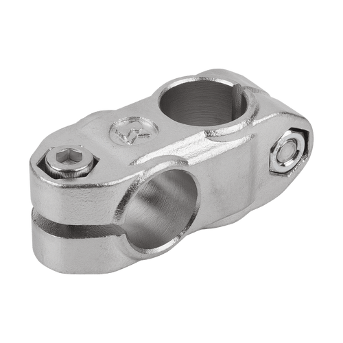 Kipp Tube Clamps for Round Tube, 4-Way Flat, Style A, A=20.1 mm, B=20.1, Stainless Steel, (Qty 1), K0472.12020