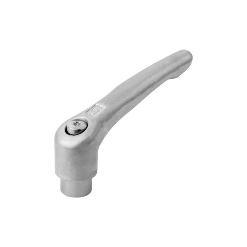 Kipp Adjustable Handle, Size 2, M6X20, External Thread, Threaded Insert, Stainless Steel, (Qty. 1), K0124.206153X20