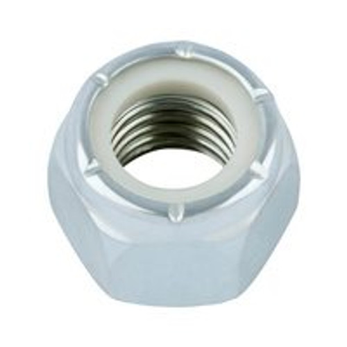 M6-1.00 DIN 985 Nylon Insert Locknuts, A2 Stainless Steel, Teflon Wax (3500/Bulk Pkg.)