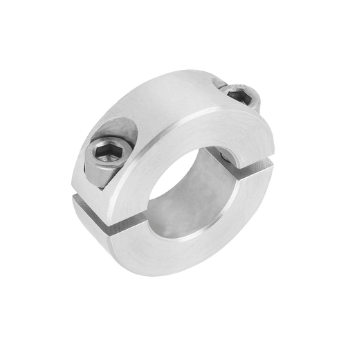 Kipp Shaft Collar, Two Piece, D1=12 mm, Aluminum, Bright (Qty. 1), K0612.01203 Kipp Shaft Collar, Two Piece, D1=12 mm, Aluminum, Bright (Qty. 1), K0612.01203