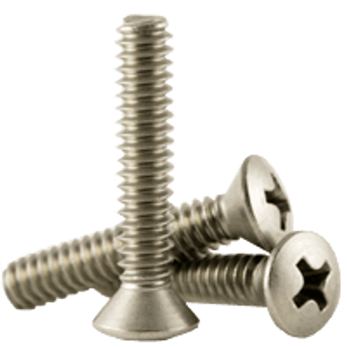 M6-1.00 x 35 mm Machine Screws, Phillips Oval Head, DIN 966, A2 Stainless Steel (2000/Bulk Pkg.)