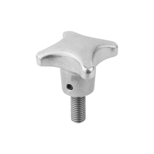 Kipp Palm Grips w/External Thread, Similar to DIN6335, M12X20, Style L, Aluminum, (Qty. 1), K0145.606312X20