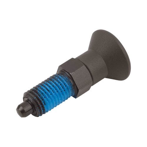 Kipp Indexing Plungers, w/Plastic Mushroom Grip and Thread Lock, Style AP, Size 1, M10X1, Hardened Steel, (Qty:1), K1096.91105 Kipp Indexing Plungers, w/Plastic Mushroom Grip and Thread Lock, Style AP, Size 1, M10X1, Hardened Steel, (Qty:1), K1096.91105