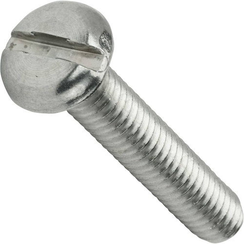M4-.70 x 10 mm Machine Screws, Slotted Pan Head, DIN 85, A2 Stainless Steel (100/Bag, 80 Bags)