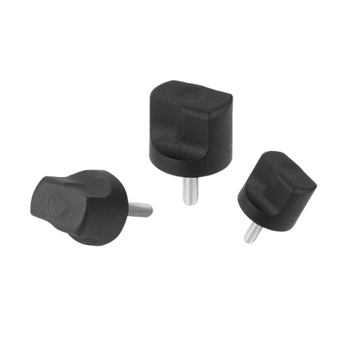 Kipp Grip Nut, Size 2, Style L, D=M4X10, D1=20 mm, H=18.5 mm, Thermoplastic, Stainless Steel, Black, (Qty:10), K1126.2004X10 Kipp Grip Nut, Size 2, Style L, D=M4X10, D1=20 mm, H=18.5 mm, Thermoplastic, Stainless Steel, Black, (Qty:10), K1126.2004X10