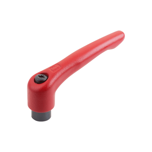 Kipp Adjustable Handles, Steel w/Internal Thread, Threaded Insert, Size 1, 1/4-20, Black Oxidized, Steel,  (Qty:1), K0752.1A227