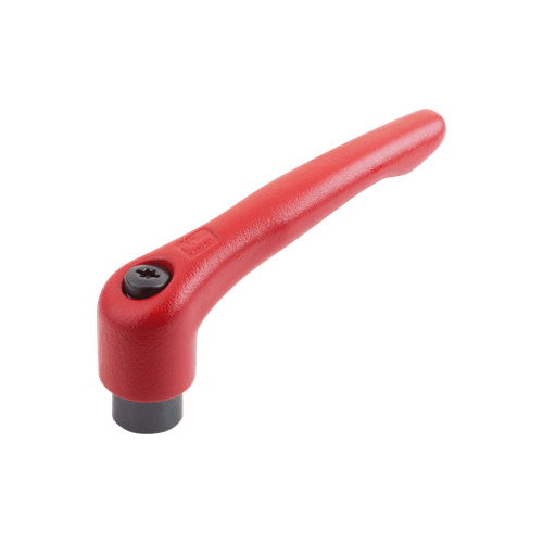 Kipp Adjustable Handles, Steel w/Internal Thread, Threaded Insert, Size 2, 1/4-20, Black Oxidized, Steel, (Qty:1), K0752.2A227