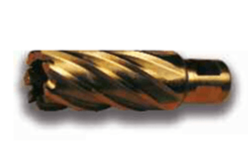 2-3/16" M-35, Type 14, Spira-Broach, HSS plus 6% Cobalt, Gold Finish Annular Cutter, Norseman Drill #16921 2-3/16" M-35, Type 14, Spira-Broach, HSS plus 6% Cobalt, Gold Finish Annular Cutter, Norseman Drill #16921