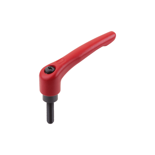 Kipp Adjustable Handles, Steel w/External Thread, Inch, Threaded Pin, Size 5, 1/2-13X50, Black Oxidized, Steel, (Qty:1), K0752.5A527X50