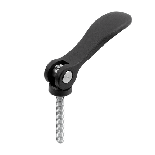 Kipp Cam Levers, w/External Thread, Plastic Thrust Washer, Size 0, M5X30, Steel, Powder Coat, (Qty. 1), K2120.0501405X50 Kipp Cam Levers, w/External Thread, Plastic Thrust Washer, Size 0, M5X30, Steel, Powder Coat, (Qty. 1), K2120.0501405X50