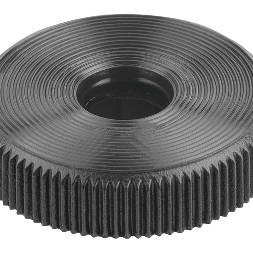 Kipp Knurled Knob for Hex Bolt, Style A,  D1=17 mm, Thermoplastic, (Qty. 10), K1138.01040