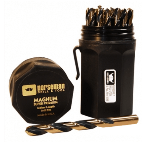 SS-29P Twist Drill, 135 Degree Split Point, Type 190-SS, Magnum Super Premium High Helix Flute 29 Piece Set, Norseman Drill #41621