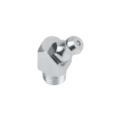 Kipp Conical Head Grease Nipples, DIN 71412, Style D, 45 degree w/Square, M8X1.25 mm, Steel, (Qty. 10),K1132.1408125