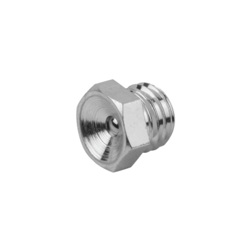 Kipp Flush Type Grease Nipples, DIN 3405, M8X1.25 mm, Style A, Hexagon, Straight, Steel (Qty. 10),K1134.1108125