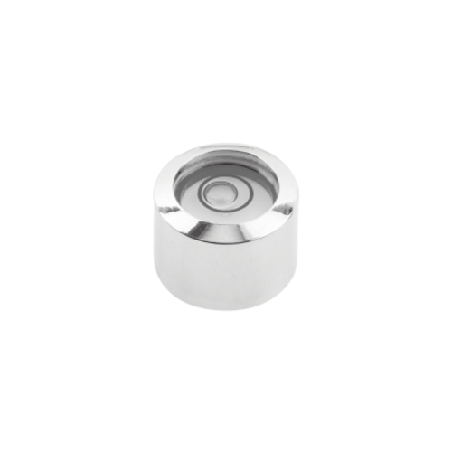 Kipp Round Frame Bullseye Level, Cylindrical, Form A, D1=20 mm, Nickel-Plated Brass, (Qty. 1), K1155.1201230 Kipp Round Frame Bullseye Level, Cylindrical, Form A, D1=20 mm, Nickel-Plated Brass, (Qty. 1), K1155.1201230