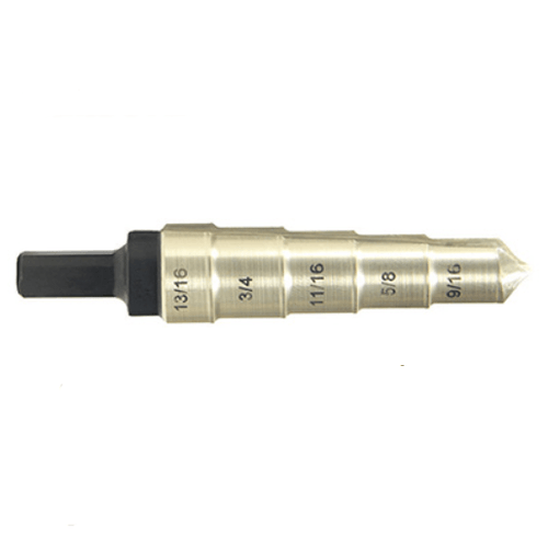 9/16 - 13/16" Type 78-ZR, White Gold HSS Step Reamers, 3-Flats on Shank, Norseman Drill #99950