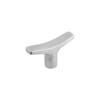 Kipp T-Grip,  Internal Thread, 55.2X12.3 mm, M6, Blasted, Stainless Steel, (Qty:10), K1203.55061