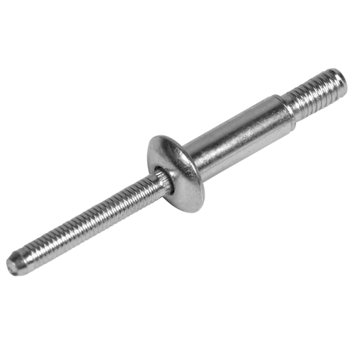 SBS-810-SL Goebel S-Lock Blind Rivet, 1/4", .161" Diameter [.375-.625 Grip Range], Protruding Head Steel/Steel, Zinc (2500/Pkg.)