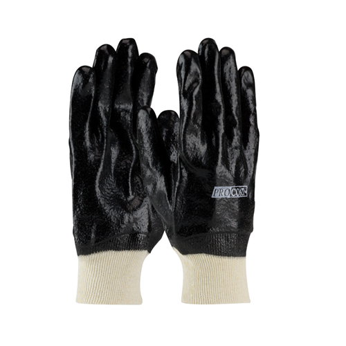 ProCoat® Premium PVC Dipped Glove with Interlock Liner and Semi-Rough Finish - Knit Wrist, Men's, 12 Pairs #58-8015R